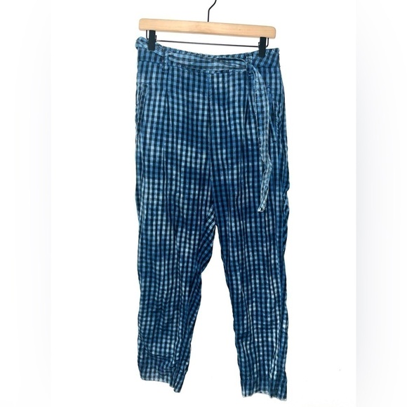 MAEVE by Anthropologie Avryl Bleached High Waisted Pants in Blue & Black Size 4 - Picture 11 of 14